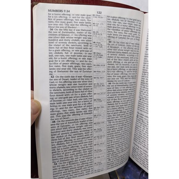 Broadman & Holman UltraThin Large Print Burgundy Bonded Leather Bible - PLZ READ - Picture 7 of 10